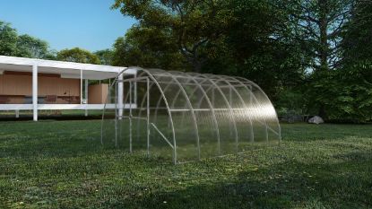 Attēls Modulārā metāla siltumnīca GAUDI 4 m platumā, 40x20 mm rāmis
